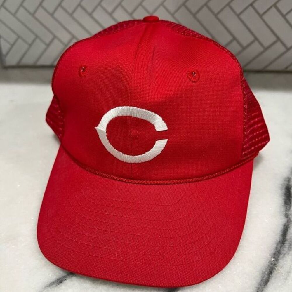Vintage Cincinnati reds Trucker Hat Cap 70s 80s MLB Twins